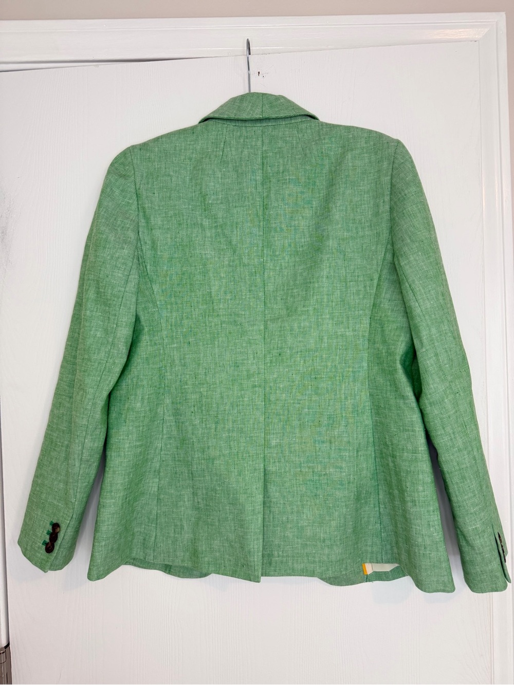 J Crew Parke Light Green Linen Women's Single-Button Blazer Jacket Preppy - Picture 9 of 11